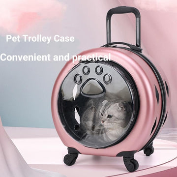 Transparent Pet Trolley Carrier