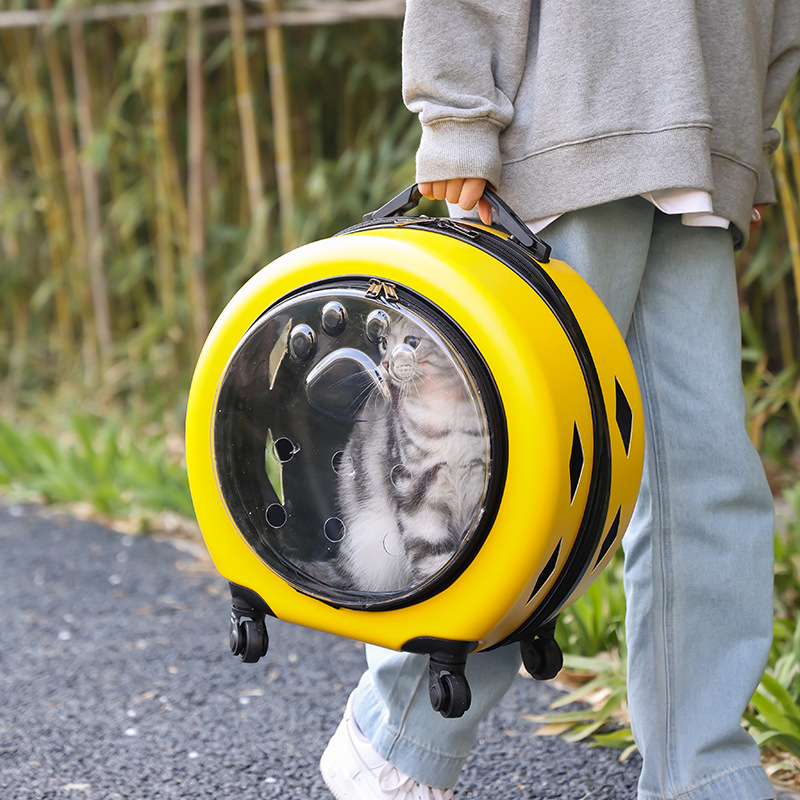 Transparent Pet Trolley Carrier