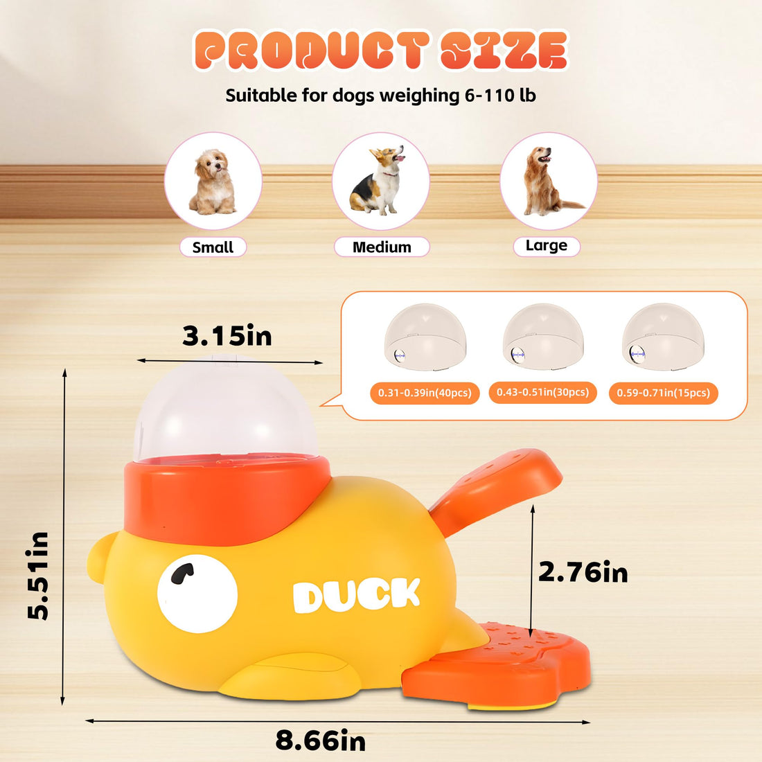Duck Shape Treat Dispenser