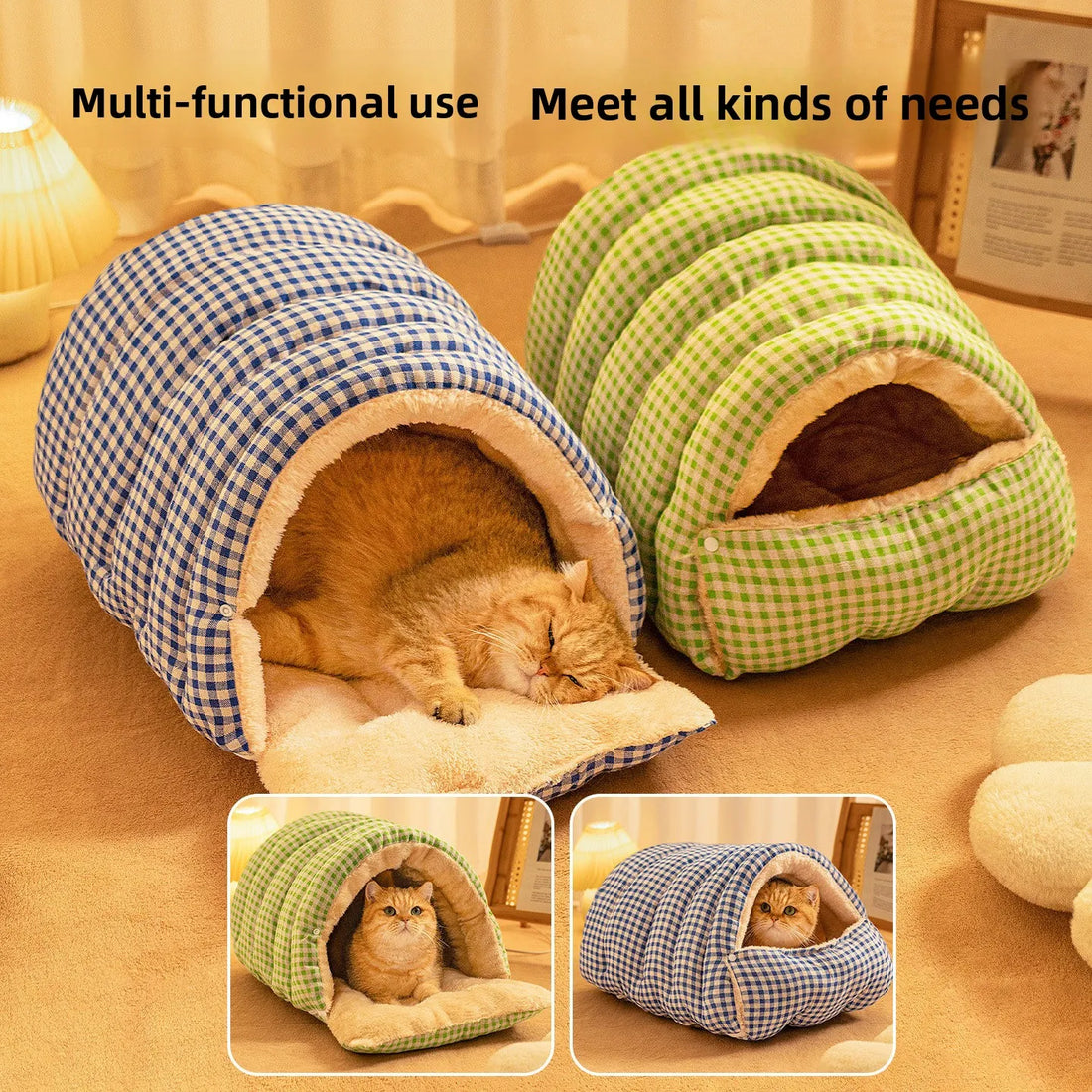 Plush Enclosed Bed with Dual Mode